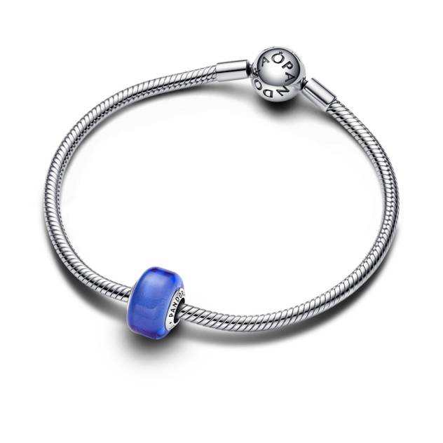 PANDORA Sterling silver charm with blue Murano g Riesige Ersparnisse