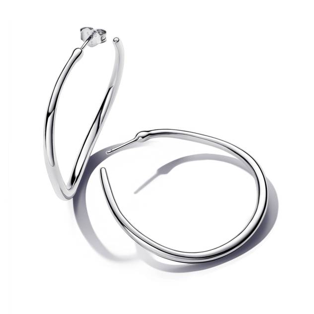 PANDORA Organisch Geformte 42 mm Offene Ohrringe