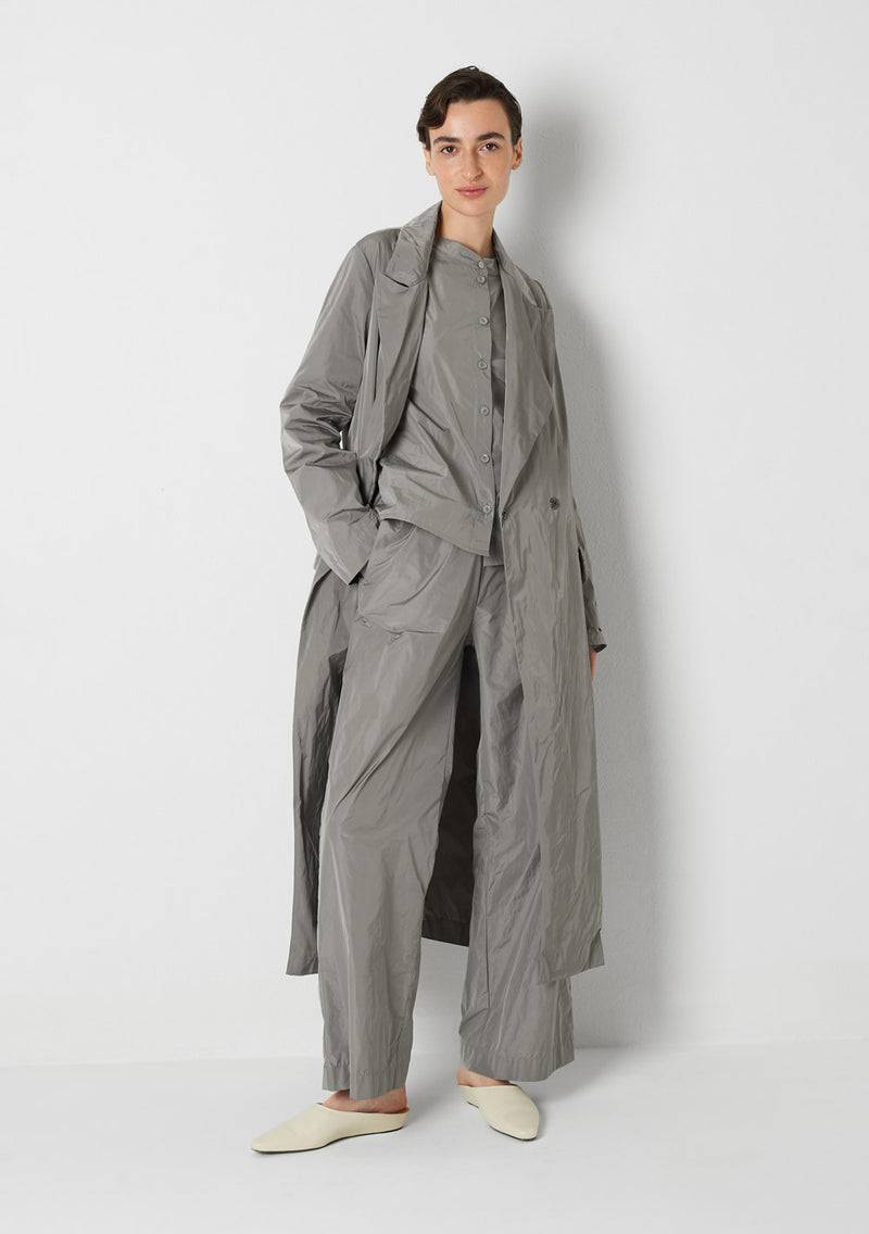 Katharina Hovman Long Coat heavy Taffeta, cement Saisonschlussverkauf