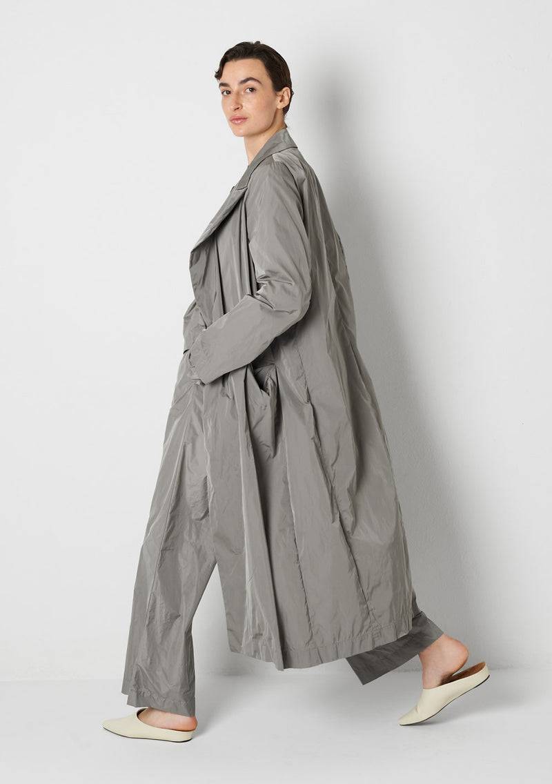 Katharina Hovman Long Coat heavy Taffeta, cement Saisonschlussverkauf