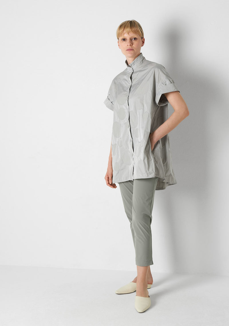 Katharina Hovman Short Sleeves heavy Taffetas, DOTS, silver Vatertagsangebot