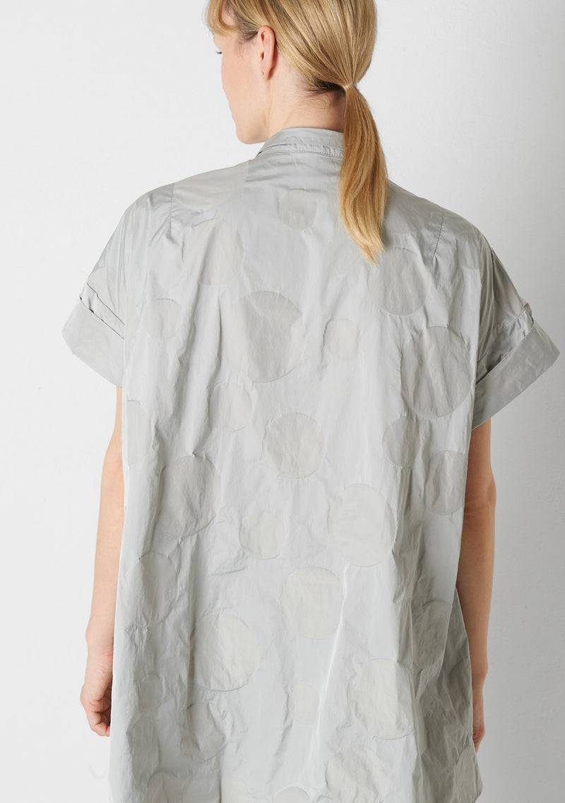 Katharina Hovman Short Sleeves heavy Taffetas, DOTS, silver Vatertagsangebot