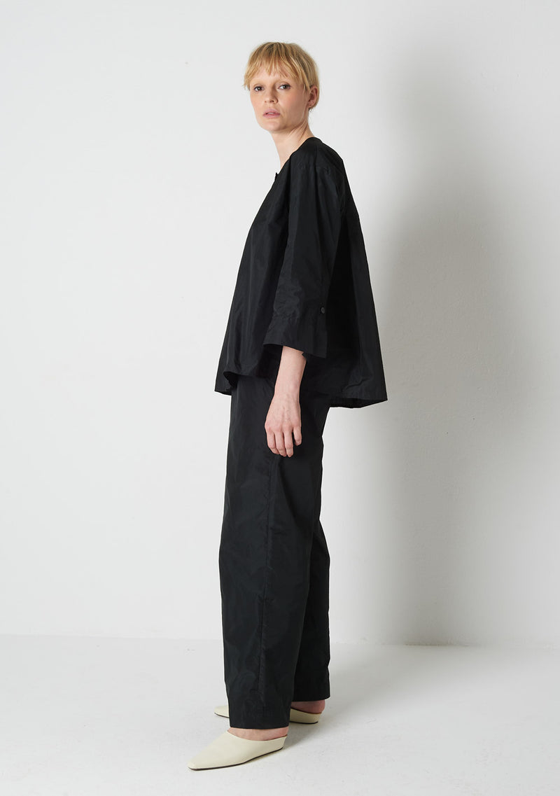 Katharina Hovman Big Blouse Short RIBSTOP, black Jubiläumsangebot