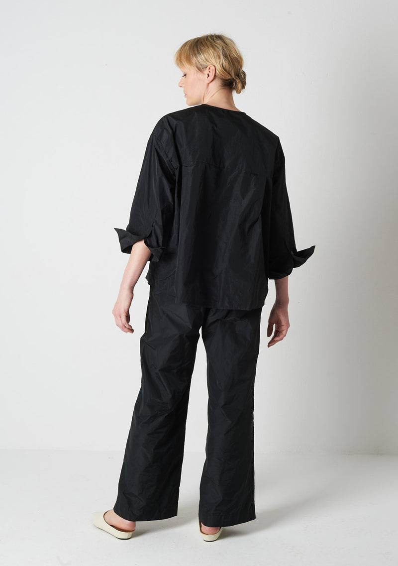 Katharina Hovman Big Blouse Short RIBSTOP, black Jubiläumsangebot