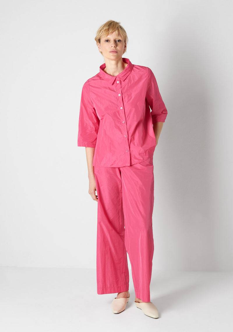 Katharina Hovman Sommerbluse kurz flamingo Räumungsverkauf