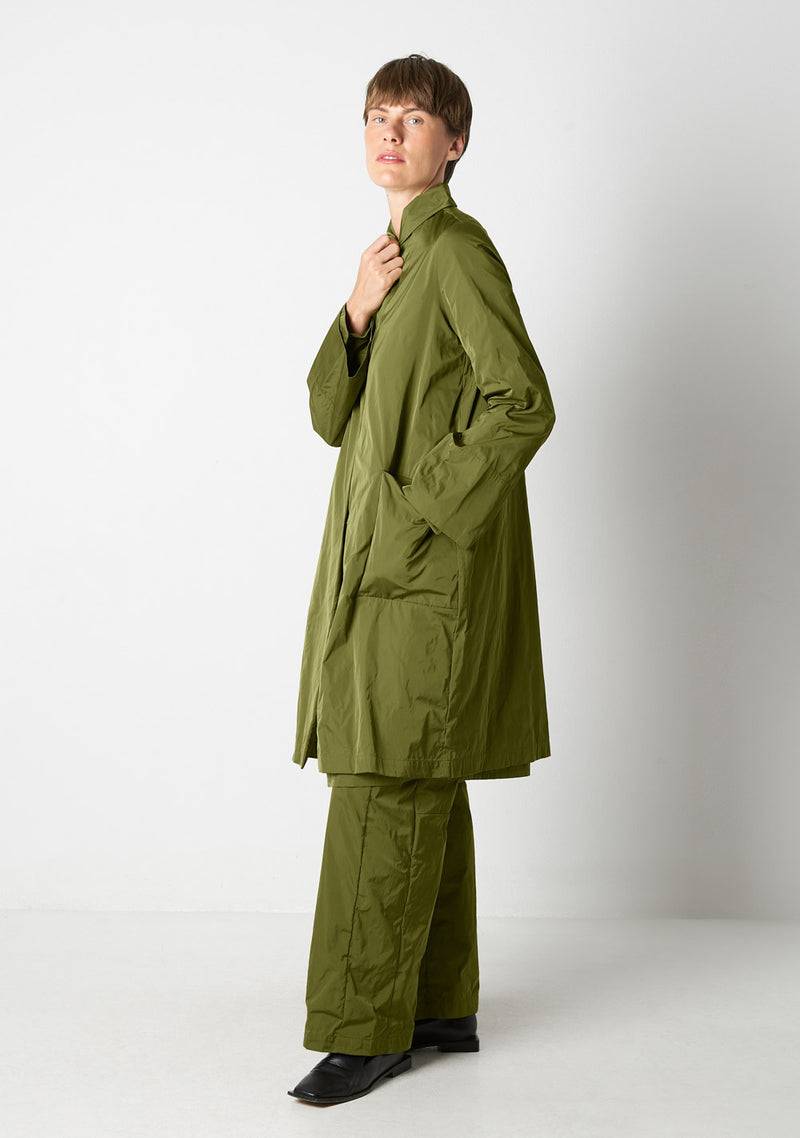 Katharina Hovman Mantel heavy Taffeta, matcha Begrenztes Angebot