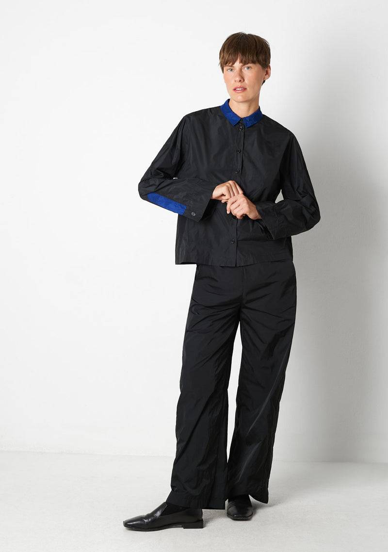 Katharina Hovman Kimonobluse black/royal Cyber Monday