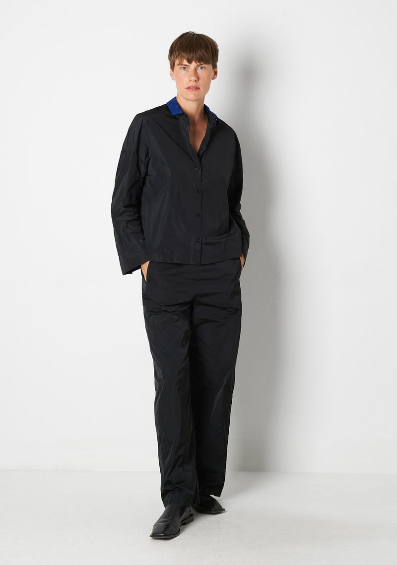 Katharina Hovman Kimonobluse black/royal Cyber Monday