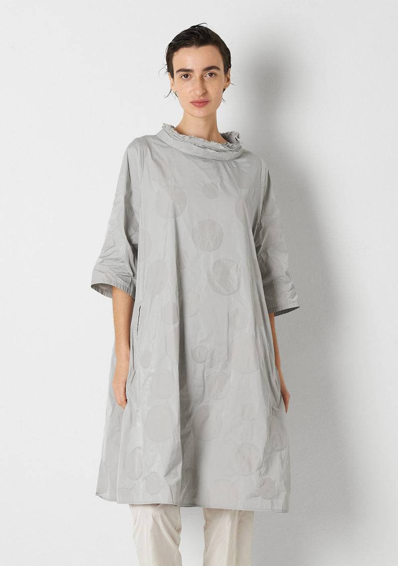 Katharina Hovman Day Dress heavy Taffetas, DOTS, silver Räumungsverkauf